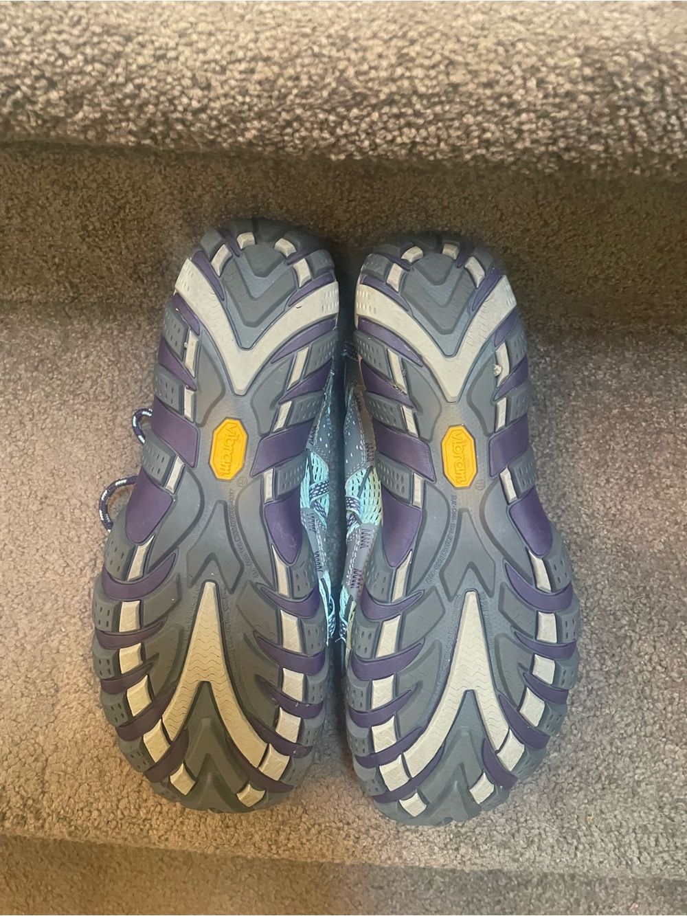Merrell Women's Gray and Purple Hiking Sneakers - Picture 2 of 2